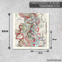 Podmetač Vintage mapa reke Misisipi iz 1940-ih Podmetač Vintage mapa reke Misisipi iz 1940-ih