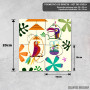 Podmetač Vintage moderni tiki ptice
