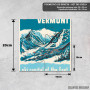 Podmetač Vintage ski poster Stou, Vermont Podmetač Vintage ski poster Stou, Vermont