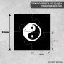 Podmetač Yin Yang - crno-belo