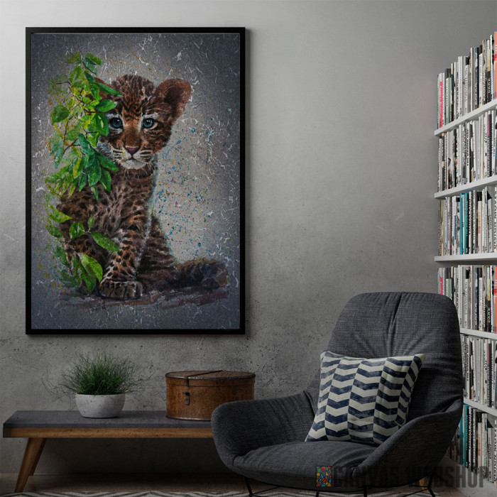 Little Leopard 3 - uramljen poster