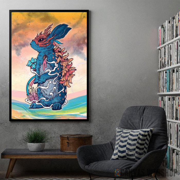 Lucky Rabbit - uramljen poster