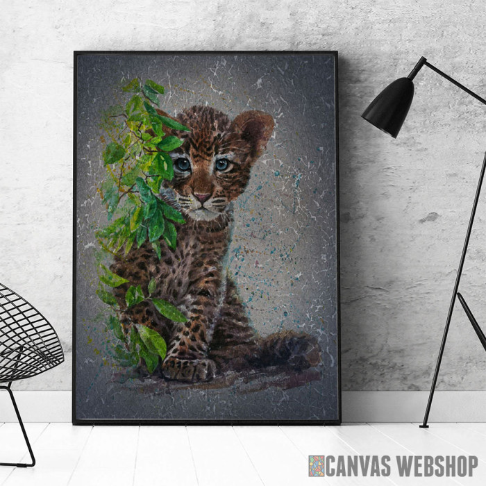 Little Leopard 3 - uramljen poster