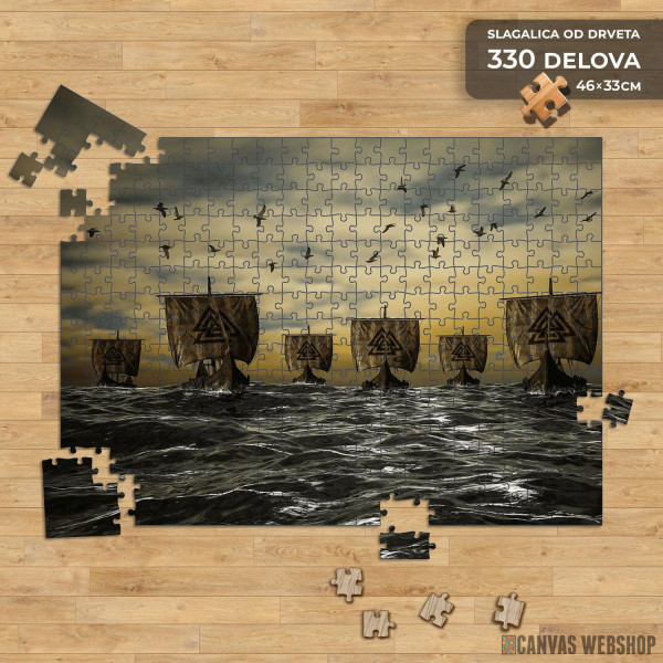 Slagalica Brodovi Vikinga na okeanu