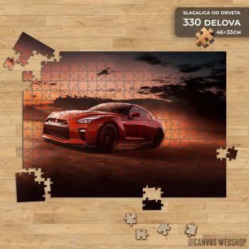 Slagalica Nissan GTR u pustinji Slagalica Nissan GTR u pustinji
