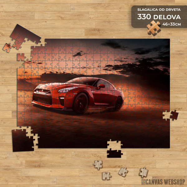 Slagalica Nissan GTR u pustinji