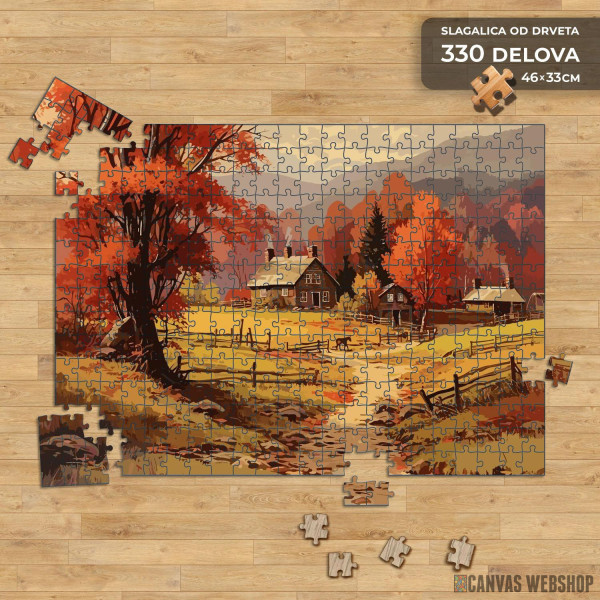 Slagalica Seoska kuća u jesen