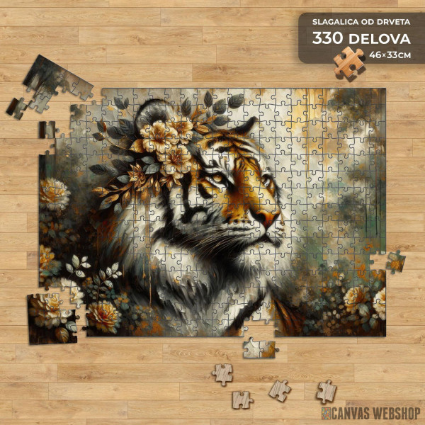 Slagalica Tigar sa cvećem Slagalica Tigar sa cvećem