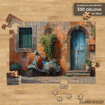 Slagalica Vespa ispred vrata Slagalica Vespa ispred vrata