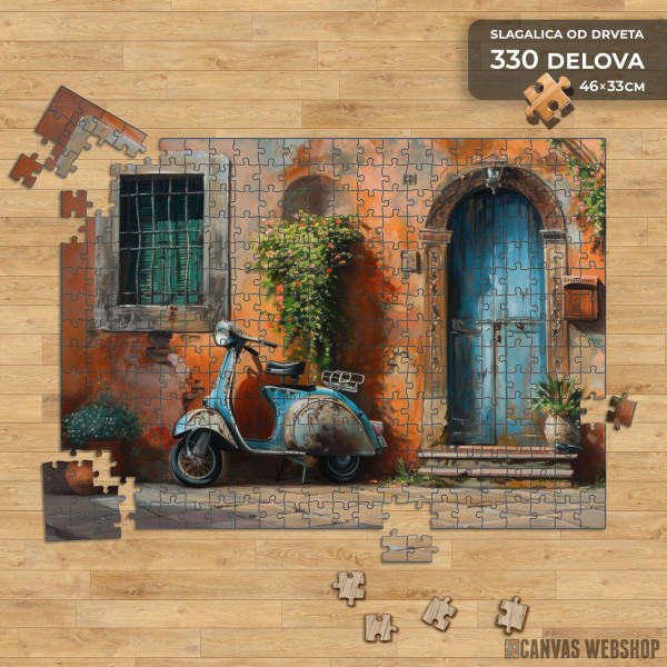 Slagalica Vespa ispred vrata Slagalica Vespa ispred vrata