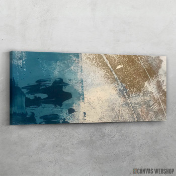 Slika Apstrakcija plava 2c zlatna i pink