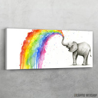 Slika Beba slon prska dugu