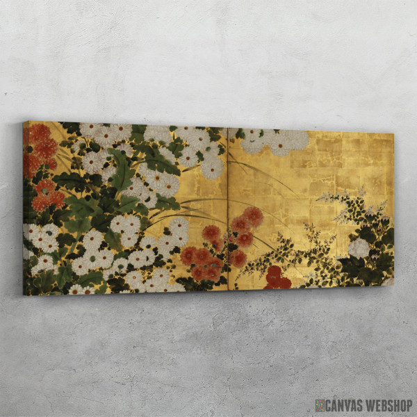 Slika Belo i crveno japansko cvece