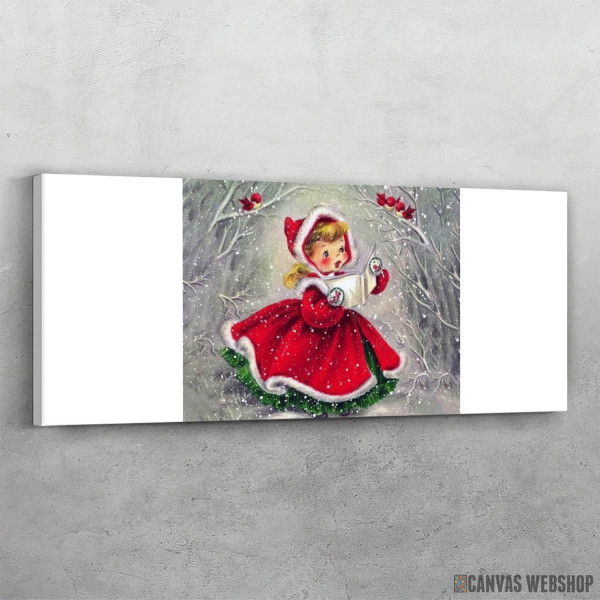 Slika Bozicna devojka i zimska suma