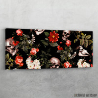 Slika Cvece i lobanja