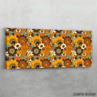 Slika Cvece kontura retro