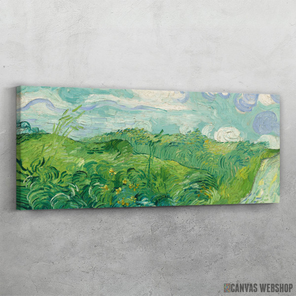 Slika Green Wheat Fields by Van Gogh (1890)