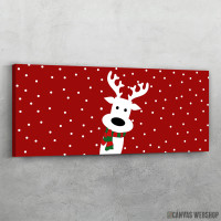 Slika Irvas u sneznom danu Slika Irvas u sneznom danu