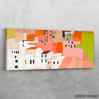 Slika Italijanske kucice na obali Slika Italijanske kucice na obali