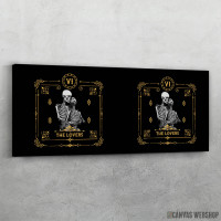 Slika Ljubavnici tarot karta kostur