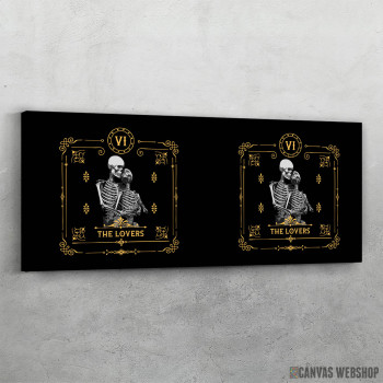 Slika Ljubavnici tarot karta kostur