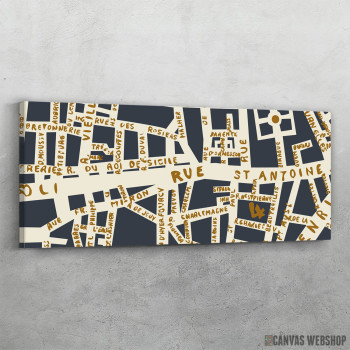 Slika Mapa pariza sivo zlatna