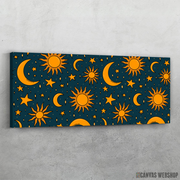 Slika Retro sunce i zvezde Slika Retro sunce i zvezde