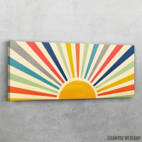 Slika Sunce retro umetnost