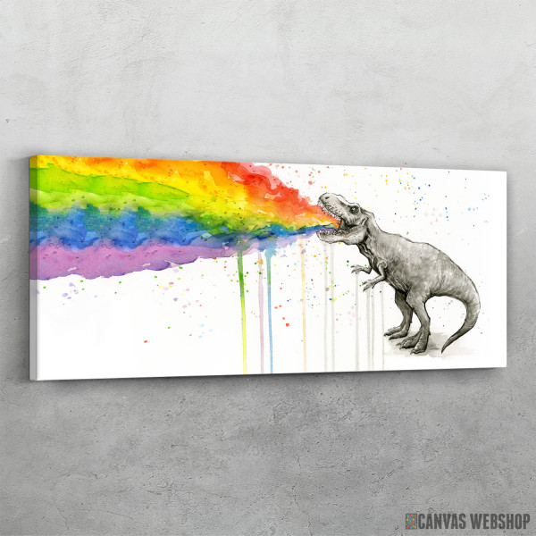 Slika T rex i duga Slika T rex i duga