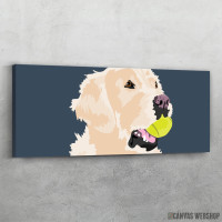 Slika Zlatni retriver i teniska loptica Slika Zlatni retriver i teniska loptica