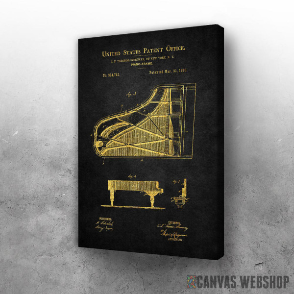 Slika Patent za Steinway klavir Slika Patent za Steinway klavir