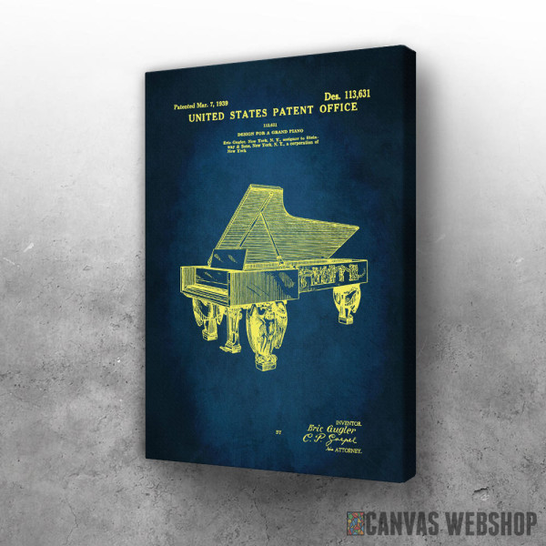Slika Patent za Steinway Grand Piano Slika Patent za Steinway Grand Piano