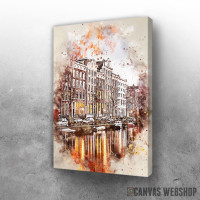 Slika Amsterdam in Watercolor