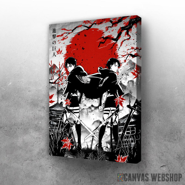 Slika Attack On Titan Eren Levi minimalistic Slika Attack On Titan Eren Levi minimalistic