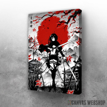 Slika Attack On Titan Mikasa minimalistic Slika Attack On Titan Mikasa minimalistic