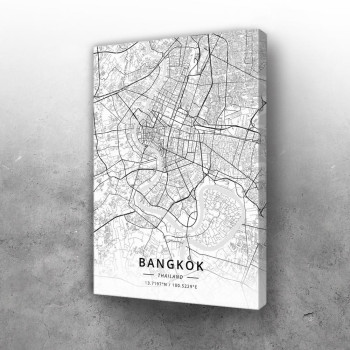 Bangkok mapa - white