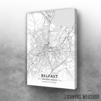 Slika Belfast mapa - white