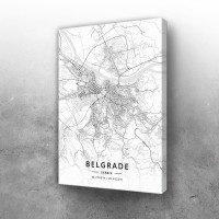 Beograd mapa - white