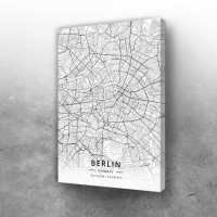 Berlin mapa - white