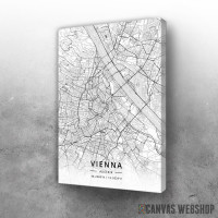 Slika Beč mapa - white