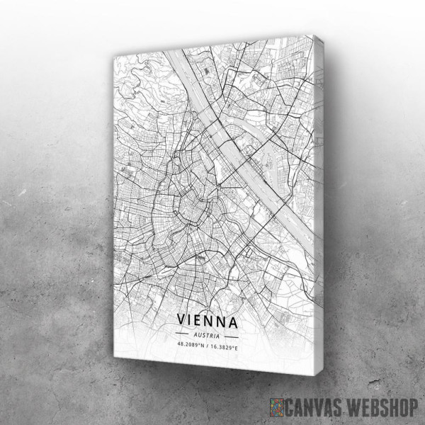 Slika Beč mapa - white