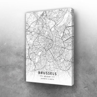 Brisel mapa - white