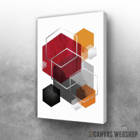 Slika Crvena geometrija Slika Crvena geometrija