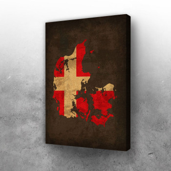 Danska - mapa i zastava