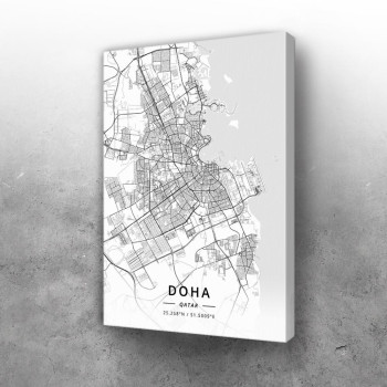 Doha mapa - white