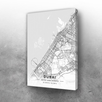 Dubai mapa - white