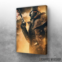 Slika Fallout The Courier with a gun