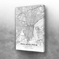 Filadelfija mapa - white
