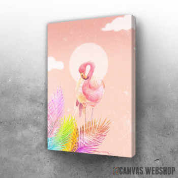 Slika Flamingo Bird with leaves