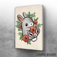 Slika Floral cute bunny